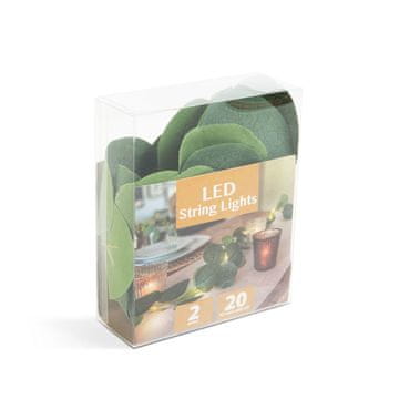 Family LED dekoracija sa zelenilom - 20 LED dioda - 2 m - toplo bijela