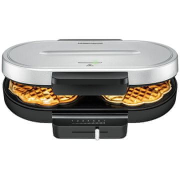 Rommelsbacher WA 1250 aparat za vafle srebrni / crni, kontrola temperature, 1250 W (WA1250)