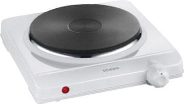 Severin KP 1091 jednostruka robusna električna ploča za kuhanje, bijela