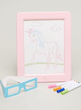 Family Dječja fluorescentna ploča za crtanje s LED rasvjetom i šablonama (markeri)