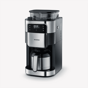 Severin KA 4814 premium filtar aparat za kavu s mlinom, 1000 W, 1,25 L, termo vrč, nehrđajući čelik