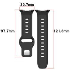 BStrap Silicone Dotline remen za Samsung Galaxy Watch 8, green