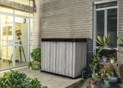 KETER Keter Deco Horizontal vrtni ormarić 1150 L, Storm Grey