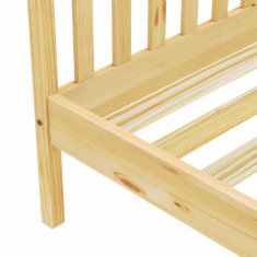 eoshop Dvokrevetni krevet TORINO 180x200 cm, masivni bor, lakirani, s letvičastim okvirom