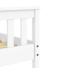 eoshop Dvokrevetni krevet Torino 180x200 cm, masivni bor, bijeli lak, s podnicom