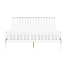 eoshop Dvokrevetni krevet Torino 180x200 cm, masivni bor, bijeli lak, s podnicom