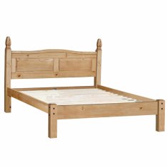 eoshop Dvokrevetni krevet Corona 180x200 cm, masivni bor, voštani završetak meda