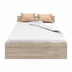 eoshop Multifunkcionalni krevet MICHIGAN 140x200 cm, hrast Kronberg, 2 ladice i niša