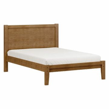eoshop Bračni krevet PRATA 140x200 cm, masivno drvo, hrast Sonoma