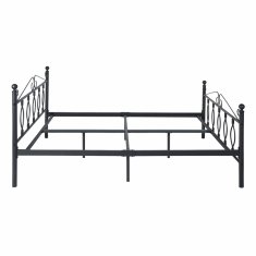 eoshop Metalni bračni krevet SALSA 140x200 cm, crni (bez madraca i podnica)