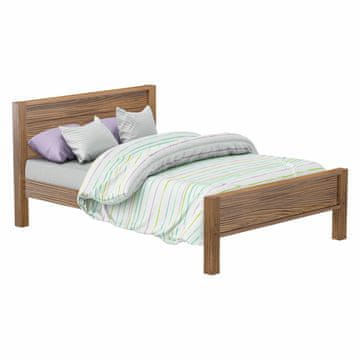 eoshop Dvokrevetni krevet EL DORADO 140x200 cm, masivni bor, antik hrast lakirani