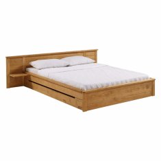 eoshop Dvokrevetni krevet KOMFORT 180x200 cm od masivnog bora, voskirana završna obrada