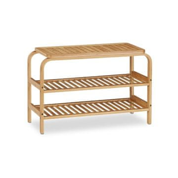 Northix Klupa za cipele od bambusa s policama za pohranu 70 cm