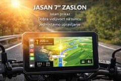Farrot Moto navigacija 7” CarPlay Android Auto | Bluetooth WiFi GPS | IPX8 vodootporna | zaslon za motocikl