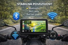 Farrot Moto navigacija 7” CarPlay Android Auto | Bluetooth WiFi GPS | IPX8 vodootporna | zaslon za motocikl