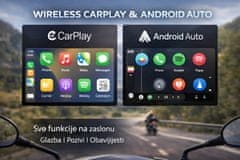 Farrot Moto navigacija 7” CarPlay Android Auto | Bluetooth WiFi GPS | IPX8 vodootporna | zaslon za motocikl