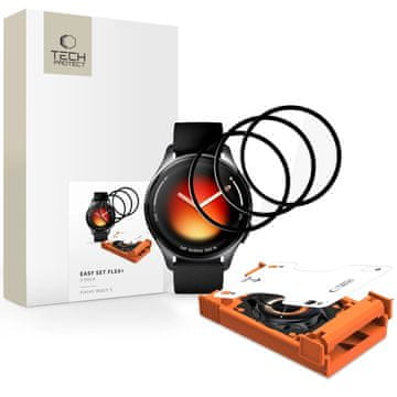 Tech-protect Easy Set Flex 3x zaštitno staklo za Xiaomi Watch 5, crno