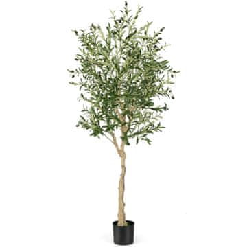 Northix Umjetna maslina 182 cm s 1296 listova i 72 ploda u cementnoj posudi