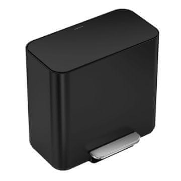 Simplehuman simplehuman DUAL MINI pedalna kanta za otpad 15 L, mat crni čelik CW2121