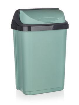 keeeper Izvlačna kanta za otpad 10 L, pravokutna plastična, zelena, s izvlačnim poklopcem