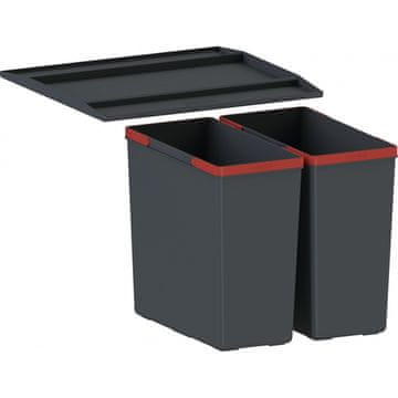 Franke Easysort 450-2-0 ugradbeni set za sortiranje otpada 2x14,5 l crni