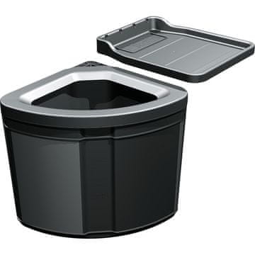 Franke Samostojeća kanta za otpad Pivot 27 L, crna, s policom, mogućnost ugljičnog filtra