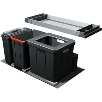 Franke COMPOSTA ugradbeni izvlačni koš za otpad 40 L + bio 5,5 L, crno/sivi