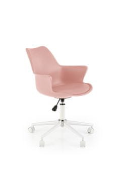 Halmar Uredska stolica GASLY, ružičasta, eko koža, podesiva visina 80–92 cm