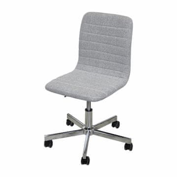 eoshop Uredska stolica Palermo K130, siva tekstilna, podesiva visina, kromirano postolje, kotačići