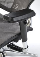 Halmar Ergonomska uredska stolica ETHAN siva s mrežastim naslonom i aluminijskom bazom