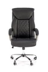 Halmar Crna uredska stolica HELDER s mehanizmom naginjanja, eko koža 113–120 cm