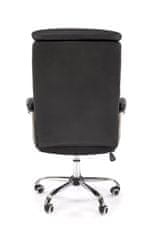 Halmar Crna uredska stolica HELDER s mehanizmom naginjanja, eko koža 113–120 cm