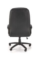 Halmar Crna uredska stolica MARIO od eko kože s mehanizmom naginjanja, podesiva visina