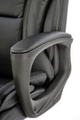 Halmar Crna uredska stolica MARIO od eko kože s mehanizmom naginjanja, podesiva visina