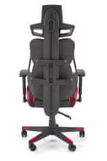 Halmar NITRO uredska stolica eko koža/tkanina, crno-crvena, Multiblock, podesivi nasloni