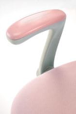 Halmar PANCO ružičasta uredska stolica s podesivim naslonom i osloncem za noge