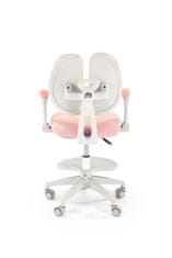 Halmar PANCO ružičasta uredska stolica s podesivim naslonom i osloncem za noge