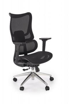 Halmar Uredska stolica CASPER crna, mrežasta, sinkroni mehanizam, podesivi nasloni za ruke