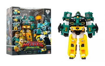 Alpha Group Quantum Heroes Dinoster Stego Tron robot veliki raptor, 2u1