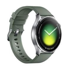 Xiaomi Watch 5 srebrni pametni sat sa zelenim remenom