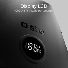 SBS Powerbank 10000 mAh bežični magnetski sa stalkom i LCD zaslonom TEBB10000MAGSTAND crni