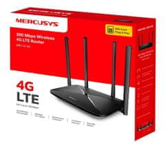 Mercusys MB115-4G 4G LTE N300 ruter crne boje