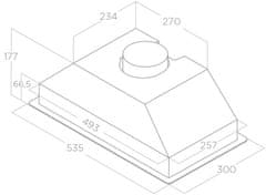 Elica Ugradbena napa - uložak ERA GR/A/52 PL Siva