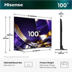 Hisense 100U7S PRO 4K UHD TV, VIDAA Smart OS