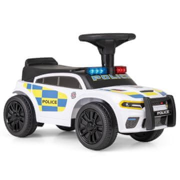 Northix Policijski automobil za djecu LED svjetla zvuk PP bijeli