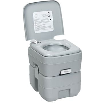 Northix Prijenosni kamperski WC 20 L HDPE mobilni sivi