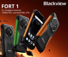 Blackview FORT 1 pametni telefon, 6/256 GB, 4G, 90 Hz, Android, crni