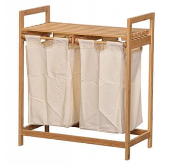 CASARREDO Bambusova košara za rublje ANDAMAN s 2 odvojive platnene vreće, 35 L