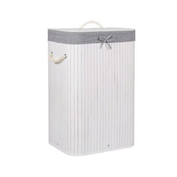 Springos Springos Bamboo košara za rublje 72 L, siva, s poklopcem i unutarnjom vrećicom