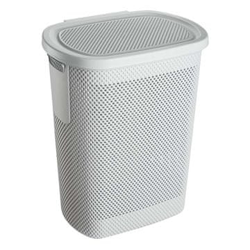 keeeper Plastična košara za prljavo rublje 58 L, siva, 47,5×36×57,5 cm